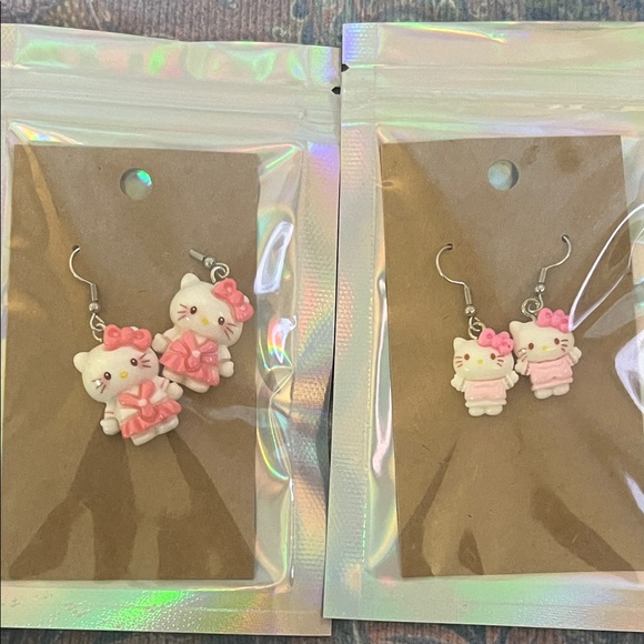 Jewelry - Two pairs of hello kitty earrings cute!
